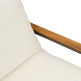 panchina Beige e Bianco Crema 115 x 65 x 72 cm Rattan