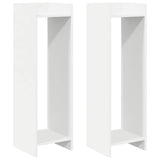 Supporto per piante 2 pz Bianco 30 x 30 x 100 cm