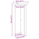 Supporto per piante 2 pcs Rovere Fumo 40 x 40 x 80 cm