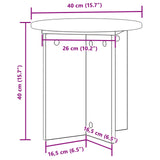 Supporto per piante 2 pcs Rovere Fumo 40 x 40 x 40 cm