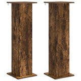 Supporto per piante 2 pcs Rovere Fumo 30,5 x 30 x 100,5 cm
