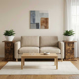 Supporto per piante 2 pcs Rovere Fumo 30,5 x 30 x 43 cm