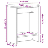 Tavolo laterale Bianco 50 x 39,5 x 55 cm Legno ingegnerizzato