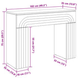Tavolino da salotto Bianco Lucido 102 x 35 x 75 cm