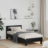 Struttura del letto Rovere Nero 98.5 x 200 cm Legno truciolato