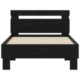 Struttura del letto Rovere Nero 98.5 x 200 cm Legno truciolato