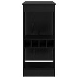 Tavolo da bar con lo scaffale Rovere Nero 90 x 47.5 x 103.5 cm