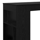 Tavolo da bar Rovere Nero 102 x 50 x 103,5 cm Legno truciolato