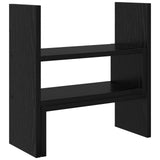 Supporto per Monitor da Scrivania Rovere Nero 40 x 17 x 41 cm