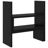 Supporto per Monitor da Scrivania Rovere Nero 40 x 17 x 41 cm