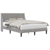 Struttura del letto Grigio chiaro 140 x 200 cm Velluto