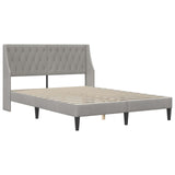 Struttura del letto Grigio chiaro 140 x 200 cm Velluto