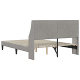 Struttura del letto Grigio chiaro 140 x 200 cm Velluto