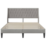 Struttura del letto Grigio chiaro 140 x 200 cm Velluto