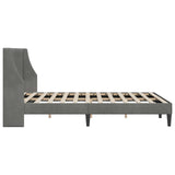 Struttura del letto Grigio Scuro 137 x 190 cm Velluto