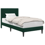 Struttura del letto Verde Scuro 90 x 190 cm Velluto