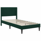 Struttura del letto Verde Scuro 90 x 190 cm Velluto