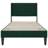 Struttura del letto Verde Scuro 90 x 190 cm Velluto