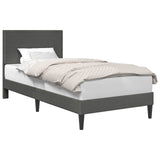 Struttura del letto Grigio Scuro 80 x 200 cm Tessuto in Cords