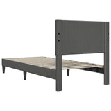 Struttura del letto Grigio Scuro 80 x 200 cm Tessuto in Cords