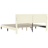 Struttura del letto Crema 200 x 200 cm Tessuto in Cords