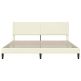 Struttura del letto Crema 200 x 200 cm Tessuto in Cords