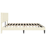 Struttura del letto Crema 200 x 200 cm Tessuto in Cords