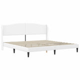 Struttura del letto con testiera Bianco 180 x 200 cm Similpelle