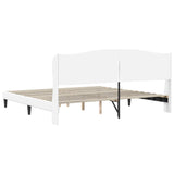 Struttura del letto con testiera Bianco 180 x 200 cm Similpelle