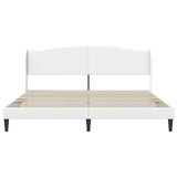 Struttura del letto con testiera Bianco 180 x 200 cm Similpelle