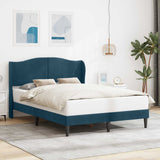 Struttura del letto con testiera Blu 120 x 190 cm Velluto