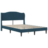 Struttura del letto con testiera Blu 120 x 190 cm Velluto