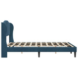 Struttura del letto con testiera Blu 120 x 190 cm Velluto