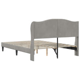 Struttura del letto Grigio Chiaro 140 x 190 cm Velluto