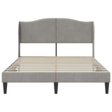 Struttura del letto Grigio Chiaro 140 x 190 cm Velluto