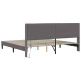 Struttura del letto con testiera Grigio 180 x 200 cm Similpelle