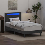 Struttura del letto con testiera Grigio 80 x 200 cm Similpelle