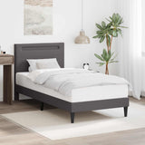 Struttura del letto con testiera Grigio 80 x 200 cm Similpelle