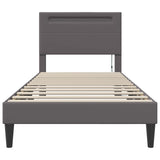 Struttura del letto con testiera Grigio 80 x 200 cm Similpelle