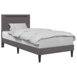 Struttura del letto con testiera Grigio 80 x 200 cm Similpelle