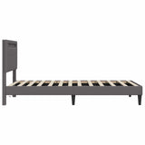 Struttura del letto con testiera Grigio 80 x 200 cm Similpelle