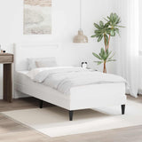 Struttura del letto con testiera Bianco 100 x 200 cm Similpelle