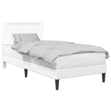 Struttura del letto con testiera Bianco 100 x 200 cm Similpelle