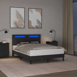 Struttura del letto con testiera Grigio 140 x 200 cm Similpelle