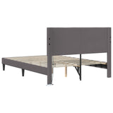 Struttura del letto con testiera Grigio 140 x 200 cm Similpelle