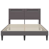 Struttura del letto con testiera Grigio 140 x 200 cm Similpelle