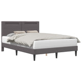 Struttura del letto con testiera Grigio 140 x 200 cm Similpelle