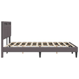Struttura del letto con testiera Grigio 140 x 200 cm Similpelle