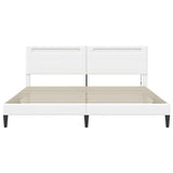Struttura del letto con testiera Bianco 180 x 200 cm Similpelle
