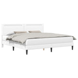 Struttura del letto con testiera Bianco 180 x 200 cm Similpelle